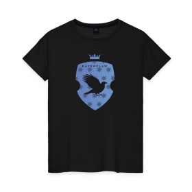 Женская футболка хлопок с принтом Гарри Поттер в Новосибирске, 100% хлопок | прямой крой, круглый вырез горловины, длина до линии бедер, слегка спущенное плечо | fantasy | gryffindor | harry potter | vdsvar | warner bros. | гарри поттер | фэнтэзи