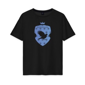 Женская футболка хлопок Oversize с принтом Гарри Поттер в Новосибирске, 100% хлопок | свободный крой, круглый ворот, спущенный рукав, длина до линии бедер
 | fantasy | gryffindor | harry potter | vdsvar | warner bros. | гарри поттер | фэнтэзи