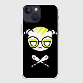 Чехол для iPhone 13 mini с принтом Стильное Аниме лого в Новосибирске,  |  | ahegao | danganronpa | monokuma | senpai | аниме | монокума | надпись | прикольные картинки | прикольные надписи | сердце | я люблю аниме