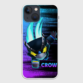 Чехол для iPhone 13 mini с принтом Brawl Stars CROW в Новосибирске,  |  | 8 bit | 8 бит | bibi | brawl | brawl stars | crow | leon | spike | sprout | stars | бравл | бравл старс | браво старс | игра | компьютерная | кров | леон | онлайн | старс