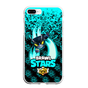 Чехол для iPhone 7Plus/8 Plus матовый с принтом Brawl stars mecha crow в Новосибирске, Силикон | Область печати: задняя сторона чехла, без боковых панелей | bibi | brawl stars | coach mike | leon | leon shark | mecha crow | mr.p | sally leon | sandy | sprout | unicorn | virus 8 bit | биби | бравл старс | вирус 8 бит | леон | оборотень | спроут | сэли леон