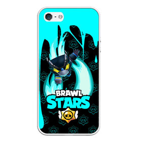 Чехол для iPhone 5/5S матовый с принтом Brawl stars mecha crow в Новосибирске, Силикон | Область печати: задняя сторона чехла, без боковых панелей | bibi | brawl stars | coach mike | leon | leon shark | mecha crow | mr.p | sally leon | sandy | sprout | unicorn | virus 8 bit | биби | бравл старс | вирус 8 бит | леон | оборотень | спроут | сэли леон