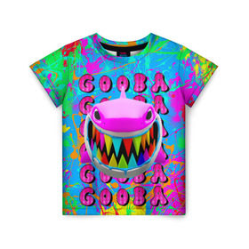 Детская футболка 3D с принтом 6IX9INE GOOBA в Новосибирске, 100% гипоаллергенный полиэфир | прямой крой, круглый вырез горловины, длина до линии бедер, чуть спущенное плечо, ткань немного тянется | 6ix9ine | 6ix9ine  gooba | gooba | акула | сикснайн | сиксти найн | сиксти найн репер | такаши | текаши | текаши сикснайн