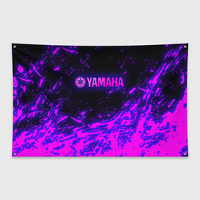Флаг-баннер с принтом Yamaha | Ямаха (Z) в Новосибирске, 100% полиэстер | размер 67 х 109 см, плотность ткани — 95 г/м2; по краям флага есть четыре люверса для крепления | bike | fj1200 | moto | motocycle | sportmotorcycle | yamaha | yzf 600r | вездеход | мото | мотоспорт | снегоход | ямаха