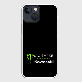 Чехол для iPhone 13 mini с принтом MONSTER ENERGY KAWASAKI | МОНСТЕР ЭНЕРДЖИ КАВАСАКИ (Z) в Новосибирске,  |  | bike | energy | kawasaki | monster | monster energy | moto | motocross | ninja | sport | zzr | кавасаки | кавасаки ниндзя | монстер энерджи | монстр | мото | мотокросс | ниндзя | спорт | энергия