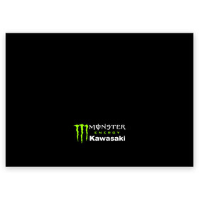 Поздравительная открытка с принтом MONSTER ENERGY KAWASAKI | МОНСТЕР ЭНЕРДЖИ КАВАСАКИ (Z) в Новосибирске, 100% бумага | плотность бумаги 280 г/м2, матовая, на обратной стороне линовка и место для марки
 | bike | energy | kawasaki | monster | monster energy | moto | motocross | ninja | sport | zzr | кавасаки | кавасаки ниндзя | монстер энерджи | монстр | мото | мотокросс | ниндзя | спорт | энергия