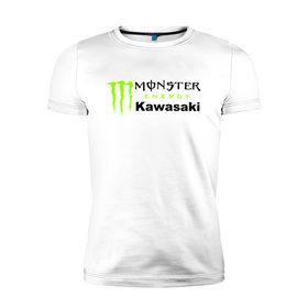 Мужская футболка премиум с принтом KAWASAKI (Z) в Новосибирске, 92% хлопок, 8% лайкра | приталенный силуэт, круглый вырез ворота, длина до линии бедра, короткий рукав | Тематика изображения на принте: bike | energy | kawasaki | monster | monster energy | moto | motocross | ninja | sport | zzr | кавасаки | кавасаки ниндзя | монстер энерджи | монстр | мото | мотокросс | ниндзя | спорт | энергия