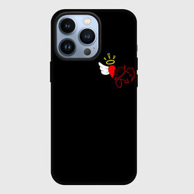 Чехол для iPhone 13 Pro с принтом Добро и зло, Payton Moormeier в Новосибирске,  |  | Тематика изображения на принте: p y t n | payton moormeier | pytn | tik tok | tiktok | tiktoker | блоггер пэйтон | добро и зло | мурмейер | мурмиер | пейтон | разбитое сердце | розы | тик ток | тикток