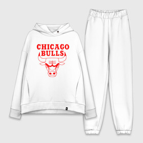 Женский костюм хлопок Oversize с принтом Chicago Bulls. в Новосибирске,  |  | 23 | air jordan | bulls | chicago bulls | jordan | michael jordan | nba | paris saint germain | psg | red | sport | быки | джордан | майкл джордан | псж | спорт | чикаго буллс