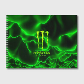 Альбом для рисования с принтом MONSTER ENERGY в Новосибирске, 100% бумага
 | матовая бумага, плотность 200 мг. | energy | honda | mercedes | monster energy | porsche | racing | sport | toyota | автомобил | автомобильные | марка | машины | митсубиси | монстр | монстр энерджи | порше | спорт | тесла | тойота | хонда