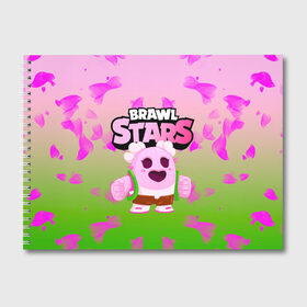 Альбом для рисования с принтом Sakura Spike Brawl Stars в Новосибирске, 100% бумага
 | матовая бумага, плотность 200 мг. | brawl | brawl stars | sakura spike | spike | бравл | бравл кактус | бравл старс | кактус | сакура спайк | спайк | спайк бравл старс