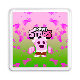 Магнит 55*55 с принтом Sakura Spike Brawl Stars в Новосибирске, Пластик | Размер: 65*65 мм; Размер печати: 55*55 мм | Тематика изображения на принте: brawl | brawl stars | sakura spike | spike | бравл | бравл кактус | бравл старс | кактус | сакура спайк | спайк | спайк бравл старс