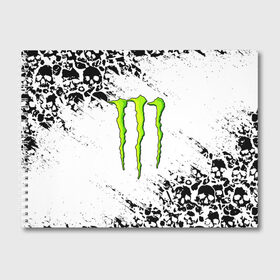 Альбом для рисования с принтом MONSTER ENERGY в Новосибирске, 100% бумага
 | матовая бумага, плотность 200 мг. | black monster | bmx | claw | cybersport | energy | monster | monster energy | moto | motocross | race | sport | киберспорт | когти | монстер энерджи | монстр | мото | мотокросс | ралли | скейтбординг | спорт | энергия