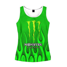 Женская майка 3D с принтом MONSTER ENERGY в Новосибирске, 100% полиэстер | круглая горловина, прямой силуэт, длина до линии бедра | energy | honda | mercedes | monster energy | porsche | racing | sport | toyota | автомобил | автомобильные | марка | машины | митсубиси | монстр | монстр энерджи | порше | спорт | тесла | тойота | хонда