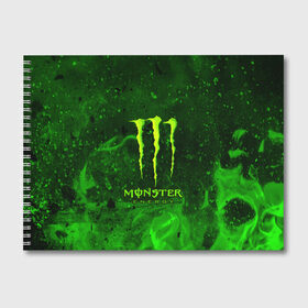 Альбом для рисования с принтом MONSTER ENERGY в Новосибирске, 100% бумага
 | матовая бумага, плотность 200 мг. | energy | honda | mercedes | monster energy | porsche | racing | sport | toyota | автомобил | автомобильные | марка | машины | митсубиси | монстр | монстр энерджи | порше | спорт | тесла | тойота | хонда