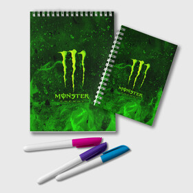 Блокнот с принтом MONSTER ENERGY в Новосибирске, 100% бумага | 48 листов, плотность листов — 60 г/м2, плотность картонной обложки — 250 г/м2. Листы скреплены удобной пружинной спиралью. Цвет линий — светло-серый
 | energy | honda | mercedes | monster energy | porsche | racing | sport | toyota | автомобил | автомобильные | марка | машины | митсубиси | монстр | монстр энерджи | порше | спорт | тесла | тойота | хонда