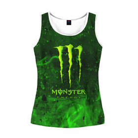 Женская майка 3D с принтом MONSTER ENERGY в Новосибирске, 100% полиэстер | круглая горловина, прямой силуэт, длина до линии бедра | energy | honda | mercedes | monster energy | porsche | racing | sport | toyota | автомобил | автомобильные | марка | машины | митсубиси | монстр | монстр энерджи | порше | спорт | тесла | тойота | хонда