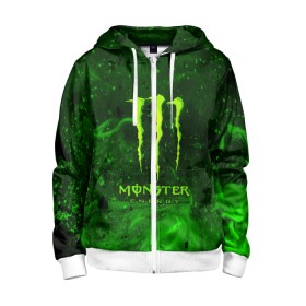 Детская толстовка 3D на молнии с принтом MONSTER ENERGY в Новосибирске, 100% полиэстер |  манжеты и пояс оформлены широкой мягкой резинкой, двухслойный капюшон со шнурком для регулировки, спереди карманы и застежка-молния
 | energy | honda | mercedes | monster energy | porsche | racing | sport | toyota | автомобил | автомобильные | марка | машины | митсубиси | монстр | монстр энерджи | порше | спорт | тесла | тойота | хонда