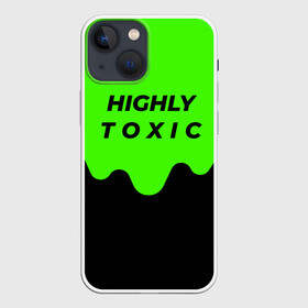 Чехол для iPhone 13 mini с принтом HIGHLY toxic 0.2 в Новосибирске,  |  | Тематика изображения на принте: green | neon | street style | style | toxic