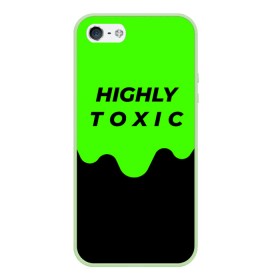 Чехол для iPhone 5/5S матовый с принтом HIGHLY toxic 0.2 в Новосибирске, Силикон | Область печати: задняя сторона чехла, без боковых панелей | Тематика изображения на принте: 