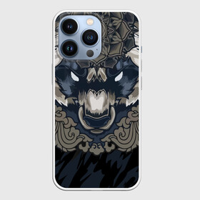 Чехол для iPhone 13 Pro с принтом Зверь в Новосибирске,  |  | Тематика изображения на принте: арт | белый | бурый | всю | геометрия | граффити | дикие | добрые | животные | зверь | злые | картинка | кума | лого | медведь | на | опасный | панда | рисунок | текстуры | фон | хищник | цвет | эмблема