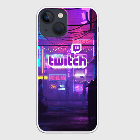 Чехол для iPhone 13 mini с принтом TWITCH в Новосибирске,  |  | Тематика изображения на принте: game | gamer | logo | trend | twitch | twitties | игры | логотип | мода | надписи | стрим | твитч | тренд