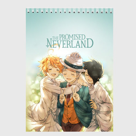 Скетчбук с принтом The Promised Neverland в Новосибирске, 100% бумага
 | 48 листов, плотность листов — 100 г/м2, плотность картонной обложки — 250 г/м2. Листы скреплены сверху удобной пружинной спиралью | anime | emma | mango | the promised neverland | yakusoku no neverland | аниме | манга | обещанная страна грёз | обещанный неверленд