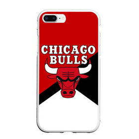 Чехол для iPhone 7Plus/8 Plus матовый с принтом CHICAGO BULLS в Новосибирске, Силикон | Область печати: задняя сторона чехла, без боковых панелей | bulls | chicago | chicago bulls | nba | red bulls | usa | америка | быки | нба | сша | чикаго буллс