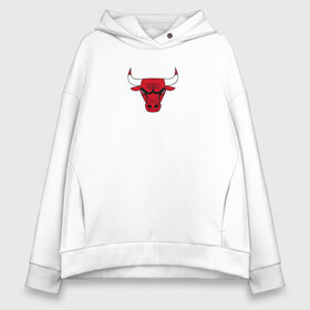 Женское худи Oversize хлопок с принтом CHICAGO BULLS в Новосибирске, френч-терри — 70% хлопок, 30% полиэстер. Мягкий теплый начес внутри —100% хлопок | боковые карманы, эластичные манжеты и нижняя кромка, капюшон на магнитной кнопке | bulls | chicago | chicago bulls | nba | red bulls | usa | америка | быки | нба | сша | чикаго буллс