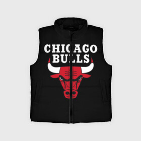 Детский жилет утепленный 3D с принтом CHICAGO BULLS | ЧИКАГО БУЛЛС в Новосибирске,  |  | Тематика изображения на принте: bulls | chicago | chicago bulls | nba | red bulls | usa | америка | быки | нба | сша | чикаго буллс