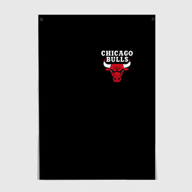 Постер с принтом CHICAGO BULLS в Новосибирске, 100% бумага
 | бумага, плотность 150 мг. Матовая, но за счет высокого коэффициента гладкости имеет небольшой блеск и дает на свету блики, но в отличии от глянцевой бумаги не покрыта лаком | bulls | chicago | chicago bulls | nba | red bulls | usa | америка | быки | нба | сша | чикаго буллс