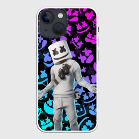 Чехол для iPhone 13 mini с принтом FORTNITE x MARSHMELLO в Новосибирске,  |  | deadmau5 | fortnite | fortnite 2 | fortnite x маршмелло | ikonik | marshmello | ninja | ninja streamer | raven | travis scott | ворон | иконик | ниндзя | пили | рейвен | трэвис скотт | фортнайт