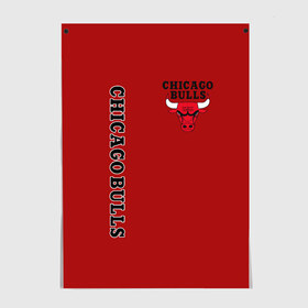 Постер с принтом CHICAGO BULLS в Новосибирске, 100% бумага
 | бумага, плотность 150 мг. Матовая, но за счет высокого коэффициента гладкости имеет небольшой блеск и дает на свету блики, но в отличии от глянцевой бумаги не покрыта лаком | bulls | chicago | chicago bulls | nba | red bulls | usa | америка | быки | нба | сша | чикаго буллс