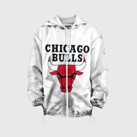 Детская куртка 3D с принтом CHICAGO BULLS в Новосибирске, 100% полиэстер | застежка — молния, подол и капюшон оформлены резинкой с фиксаторами, по бокам — два кармана без застежек, один потайной карман на груди, плотность верхнего слоя — 90 г/м2; плотность флисового подклада — 260 г/м2 | bulls | chicago | chicago bulls | nba | red bulls | usa | америка | быки | нба | сша | чикаго буллс