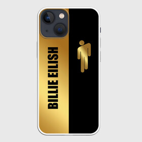 Чехол для iPhone 13 mini с принтом Billie Eilish Gold в Новосибирске,  |  | billie eilish | billie eilish gold | bud guy | gold блонш | logo | айлиш | айлишь | билли | билли айлиш | блонч | блонш | золотой | золотой логотип | лого | логотип билли айлиш | человечек