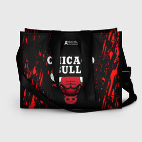 Сумка-шоппер 3D с принтом CHICAGO BULLS в Новосибирске, 100% полиэстер | застегивается на металлическую кнопку; внутренний карман застегивается на молнию. Стенки укреплены специальным мягким материалом, чтобы защитить содержимое от несильных ударов
 | bulls | chicago | chicago bulls | nba | red bulls | usa | америка | быки | нба | сша | чикаго буллс