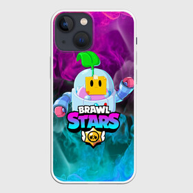 Чехол для iPhone 13 mini с принтом BRAWL STARS SPROUT в Новосибирске,  |  | bibi | brawl stars | coach mike | crow | gale | leon | leon shark | max | mecha crow | mortis | mr.p | phoenix | sally leon | sandy | spike | sprout | tara | unicorn | virus 8 bit | werewolf | ворон | оборотень