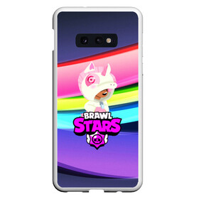 Чехол для Samsung S10E с принтом BRAWL STARSLEON UNICORN в Новосибирске, Силикон | Область печати: задняя сторона чехла, без боковых панелей | 8 | 8 bit | bibi | brawl stars | brock | bull | crow | dinomike | el primo | leon | mobile game | mr.p | nita | poko | ricochet | stars | tara | бравл старс | ворон | леон | мобильные игры