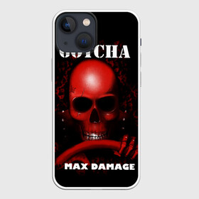 Чехол для iPhone 13 mini с принтом Gotcha в Новосибирске,  |  | 666 | 999 | car | game | gotcha | max damage | old school | череп