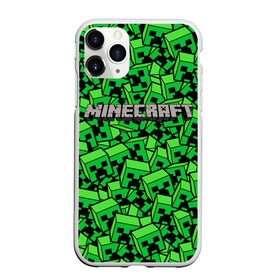 Чехол для iPhone 11 Pro Max матовый с принтом MINERCRAFT в Новосибирске, Силикон |  | creeper | creepers | minercraft | алмаз | крипер | криперы | маин | майн | майн крафт | майнкрафт