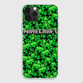 Чехол для iPhone 12 Pro Max с принтом MINERCRAFT в Новосибирске, Силикон |  | creeper | creepers | minercraft | алмаз | крипер | криперы | маин | майн | майн крафт | майнкрафт