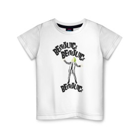 Детская футболка хлопок с принтом 2366317 в Новосибирске, 100% хлопок | круглый вырез горловины, полуприлегающий силуэт, длина до линии бедер | beetlejuice | vdpartat | битлджус | ужасы