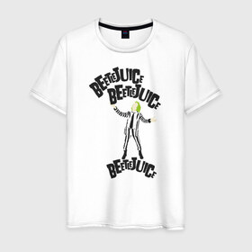 Мужская футболка хлопок с принтом 2366317 в Новосибирске, 100% хлопок | прямой крой, круглый вырез горловины, длина до линии бедер, слегка спущенное плечо. | beetlejuice | vdpartat | битлджус | ужасы