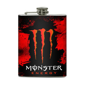 Фляга с принтом MONSTER ENERGY (Z) в Новосибирске, металлический корпус | емкость 0,22 л, размер 125 х 94 мм. Виниловая наклейка запечатывается полностью | Тематика изображения на принте: black monster | bmx | claw | cybersport | energy | monster | monster energy | moto | motocross | race | sport | киберспорт | когти | монстер энерджи | монстр | мото | мотокросс | ралли | скейтбординг | спорт | энергия