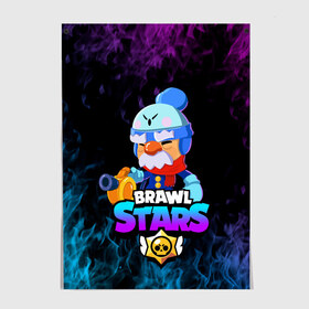 Постер с принтом BRAWL STARS GALE. в Новосибирске, 100% бумага
 | бумага, плотность 150 мг. Матовая, но за счет высокого коэффициента гладкости имеет небольшой блеск и дает на свету блики, но в отличии от глянцевой бумаги не покрыта лаком | 8 bit | brawl stars | crow | gale | leon | leon shark | max | mecha | mecha crow | mr.p | sally leon | shark | tara | virus 8 bit | werewolf leon | акула | берли | бравл старс | ворон | макс | оборотень