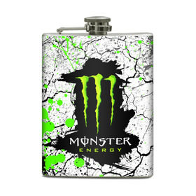 Фляга с принтом MONSTER ENERGY (Z) в Новосибирске, металлический корпус | емкость 0,22 л, размер 125 х 94 мм. Виниловая наклейка запечатывается полностью | Тематика изображения на принте: black monster | bmx | claw | cybersport | energy | monster | monster energy | moto | motocross | race | sport | киберспорт | когти | монстер энерджи | монстр | мото | мотокросс | ралли | скейтбординг | спорт | то | энергия