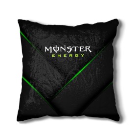 Подушка 3D с принтом MONSTER ENERGY (Z) в Новосибирске, наволочка – 100% полиэстер, наполнитель – холлофайбер (легкий наполнитель, не вызывает аллергию). | состоит из подушки и наволочки. Наволочка на молнии, легко снимается для стирки | black monster | bmx | claw | cybersport | energy | monster | monster energy | moto | motocross | race | sport | киберспорт | когти | монстер энерджи | монстр | мото | мотокросс | ралли | скейтбординг | спорт | энергия