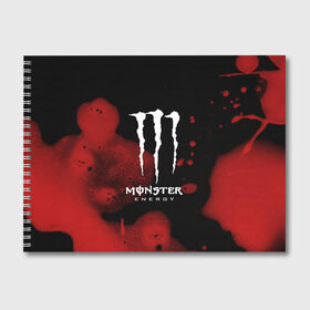 Альбом для рисования с принтом MONSTER ENERGY в Новосибирске, 100% бумага
 | матовая бумага, плотность 200 мг. | energy | honda | mercedes | monster energy | porsche | racing | sport | toyota | автомобил | автомобильные | марка | машины | митсубиси | монстр | монстр энерджи | порше | спорт | тесла | тойота | хонда