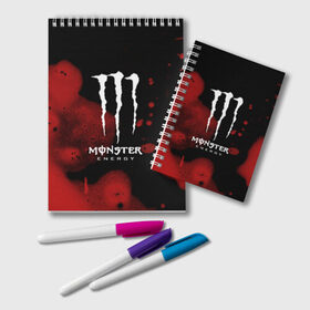 Блокнот с принтом MONSTER ENERGY в Новосибирске, 100% бумага | 48 листов, плотность листов — 60 г/м2, плотность картонной обложки — 250 г/м2. Листы скреплены удобной пружинной спиралью. Цвет линий — светло-серый
 | energy | honda | mercedes | monster energy | porsche | racing | sport | toyota | автомобил | автомобильные | марка | машины | митсубиси | монстр | монстр энерджи | порше | спорт | тесла | тойота | хонда