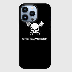 Чехол для iPhone 13 Pro с принтом Grenzgaenger в Новосибирске,  |  | Тематика изображения на принте: grenzgaenger | авто | байк | байкер | гонки | гонщик | двигатель | механик | мото | поршень | череп